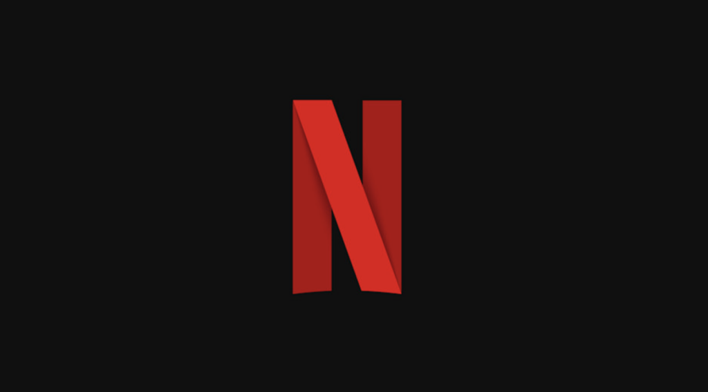 Red Netflix "N" logo on a black background.